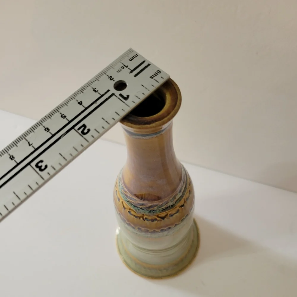 Dubin Art Pottery Vase Embossed Hearts